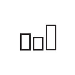 bar graph growth icon editable outline stroke vector eps