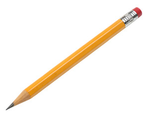 Pencil isolated on white background PNG. AI GENERATED