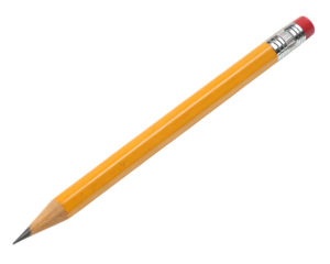 Pencil isolated on white background PNG. AI GENERATED
