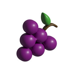 3d fruit on transparent background