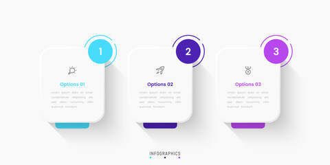 Vector Infographic label design template with icons and 3 options or steps. Can be used for process diagram, presentations, workflow layout, banner, flow chart, info graph.