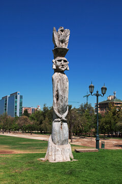 Santiago, Chile - 24 Dec 2019. The art in Parque Arauco in Santiago, Chile