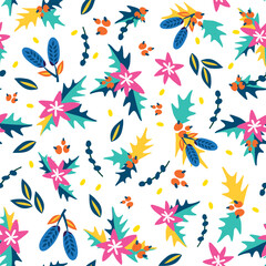 Bright Floral Seamless Pattern