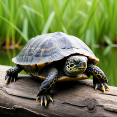Obraz premium Isolated image of a turtle