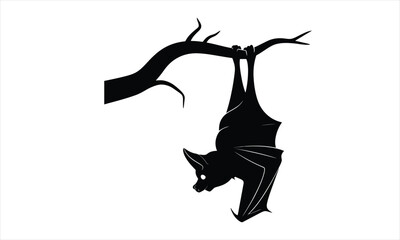 Hanging Bat Silhouette