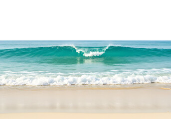 Ocean Waves Background: Turquoise Water, White Sand Beach Image transparent background