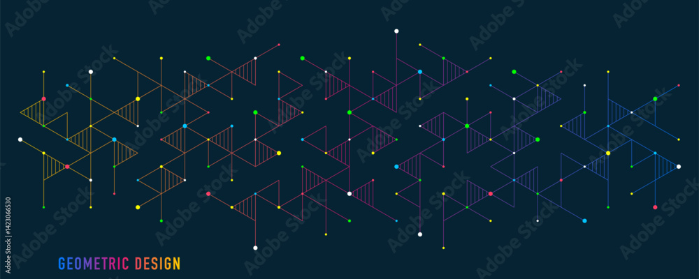 Aufkleber Abstract vector background with a geometric pattern of triangle shapes. Graphic design element 