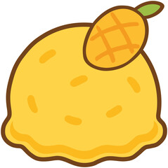 Mango Ice Cream Scoop 
