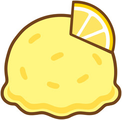 Lemon Ice Cream Scoop 