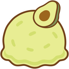 Avocado Ice Cream Scoop