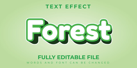 Forest Text Effect With Green Design