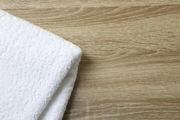 Bath towel on the table