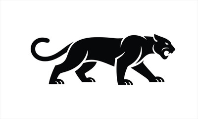 Obraz premium Panther Silhouette Black Walking