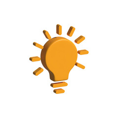 3d colorful lamp on transparent background