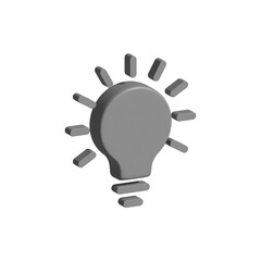 3d colorful lamp on transparent background