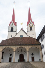 Fototapeta premium Facade of Muri Abbey in the Canton of Aargau, Switzerland