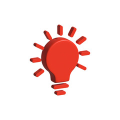 3d colorful lamp on transparent background