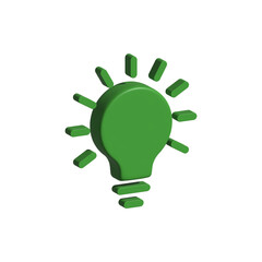 3d colorful lamp on transparent background