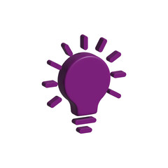 3d colorful lamp on transparent background