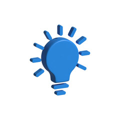 3d colorful lamp on transparent background