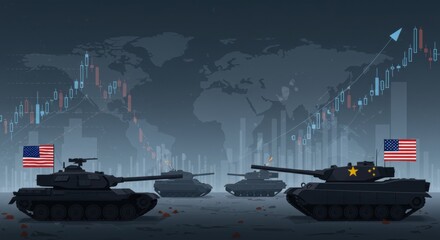 Global Economic Warfare: Tanks and Stock Market Charts