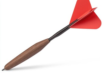 Dart in flight, red tip