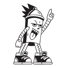 Pointing Cartoon Rapper