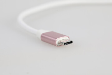 Fototapeta premium Charging cable showcase technology product image studio close-up view essential accessories
