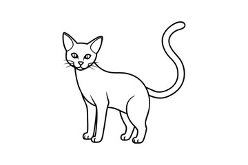 Line art illustration of a cat.eps