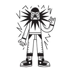 Streetwear Kid with Boom Box