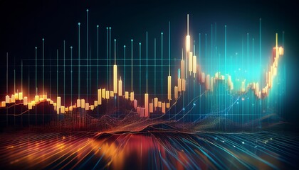 Candle stick graph chart of stock market investment trading, Bear point, graph up
