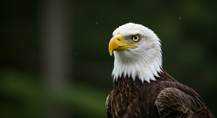 Fototapeta premium Eagle Close-up Portrait with Sharp Eye and Detailed Feathers