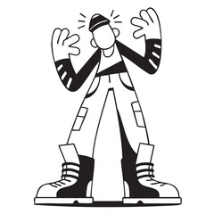 Energetic Street Pose