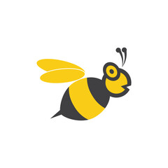 Bee Logo icon vector flat design
