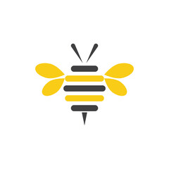 Bee Logo icon vector flat design