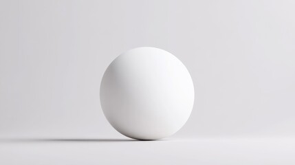 White Sphere Minimalist Design High-resolution Soft Lighting Centered Single Shot Smooth Surface Resting Neutral Background Pure White Tones Website Mockup