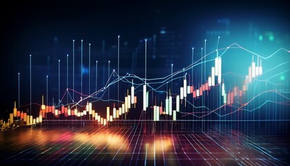 Candle stick graph chart of stock market investment trading, Bear point, graph up