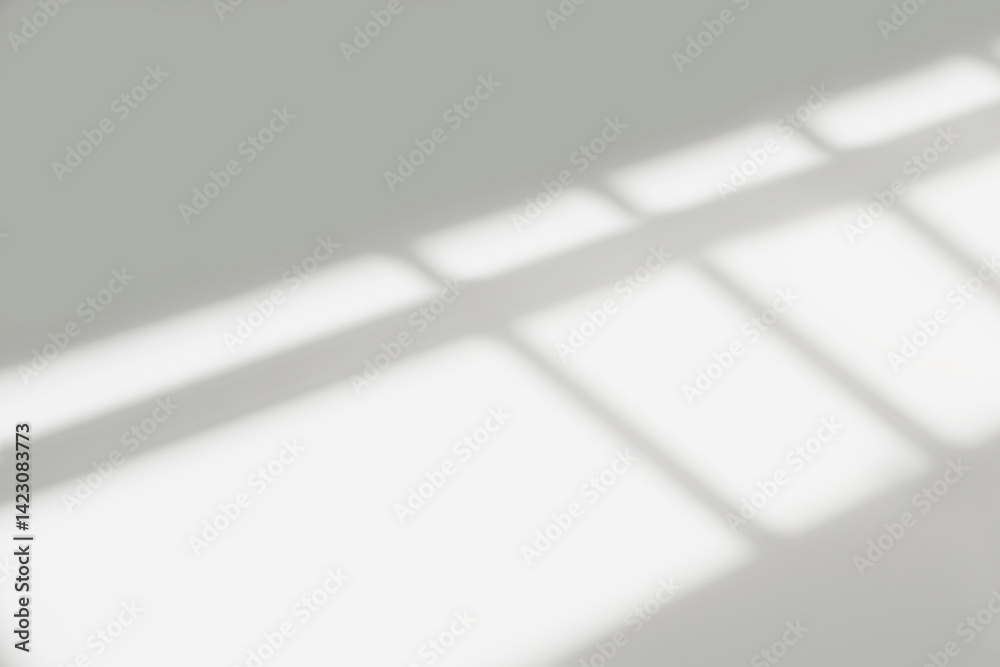 Poster gray shadow and light blur abstract background on white wall from window. dark stripe grey shadows i