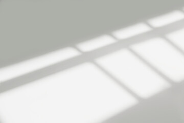 Gray shadow and light blur abstract background on white wall  from window. Dark stripe grey shadows indoor in room  background, monochrome, shadow overlay effect for backdrop and mockup design