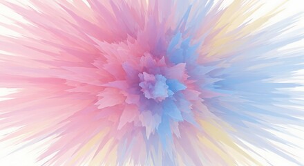 Obraz premium Abstract Explosion of Pastel Colors on White Background