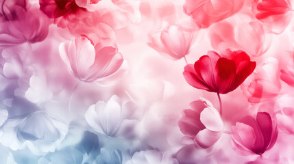 Naklejka premium Floral watercolor texture with soft pastel hues and dreamy fluidity
