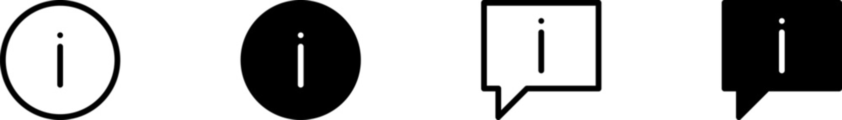 Information icon set. Info sign. Vector illustration