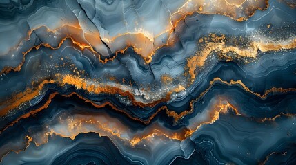 Fototapeta premium Elegant Marble Texture with Golden Veins and Soft Fluid Highlights