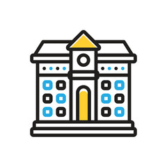 Multi color icon for school