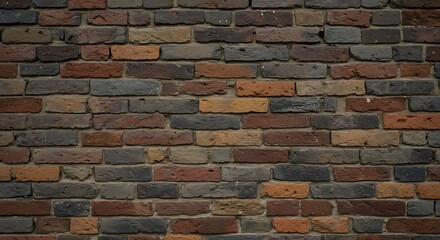 Obraz premium Brick Wall Texture in Earth Tones Full Frame