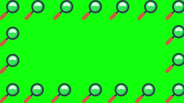 lence frame design icons green screen.