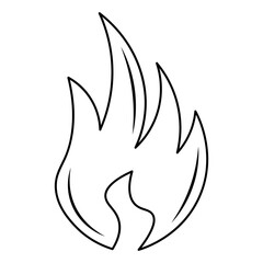 Hand Drawn Fire Outline