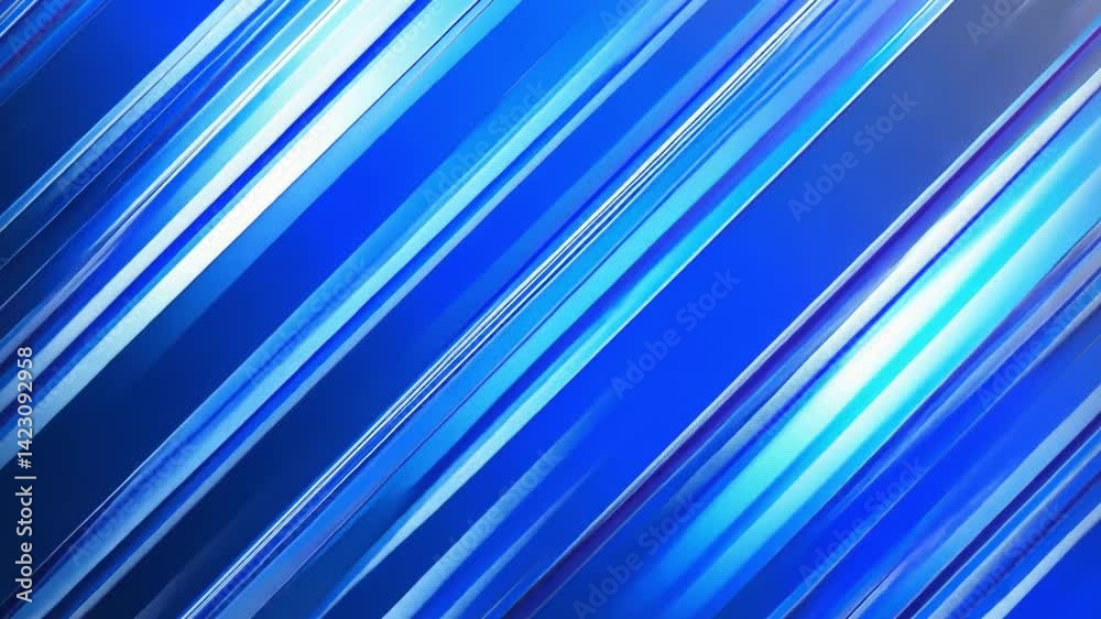Poster abstract blue art design features bright blue lines with a gradient blur, creating a futuristic and 
