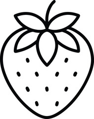 outline icon of a strawberry, vector illustration of a strawberry