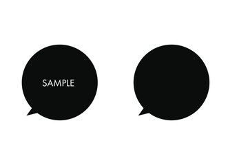 中にテキストを入れるための、丸い形の吹き出し（スピーチバブル）
